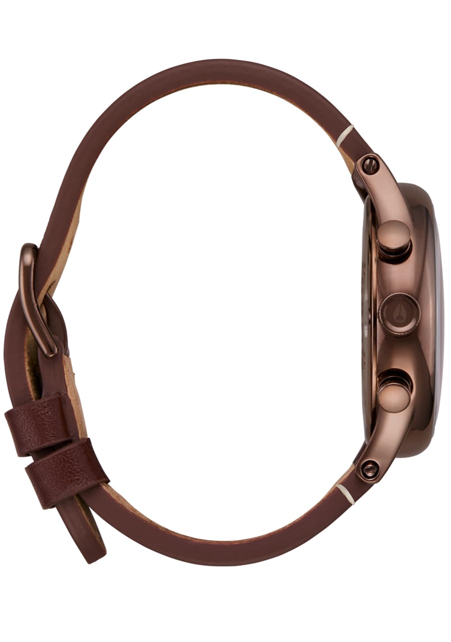 Chocolate Brown Leather Chrono Watch F67396