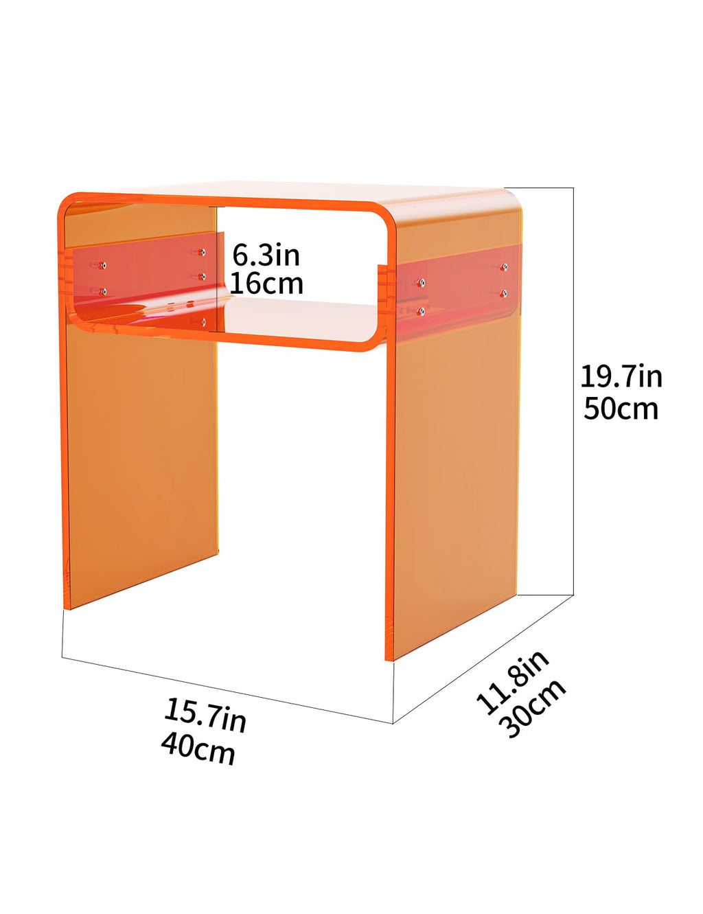 Clear Acrylic 2-Tier End Table E46592