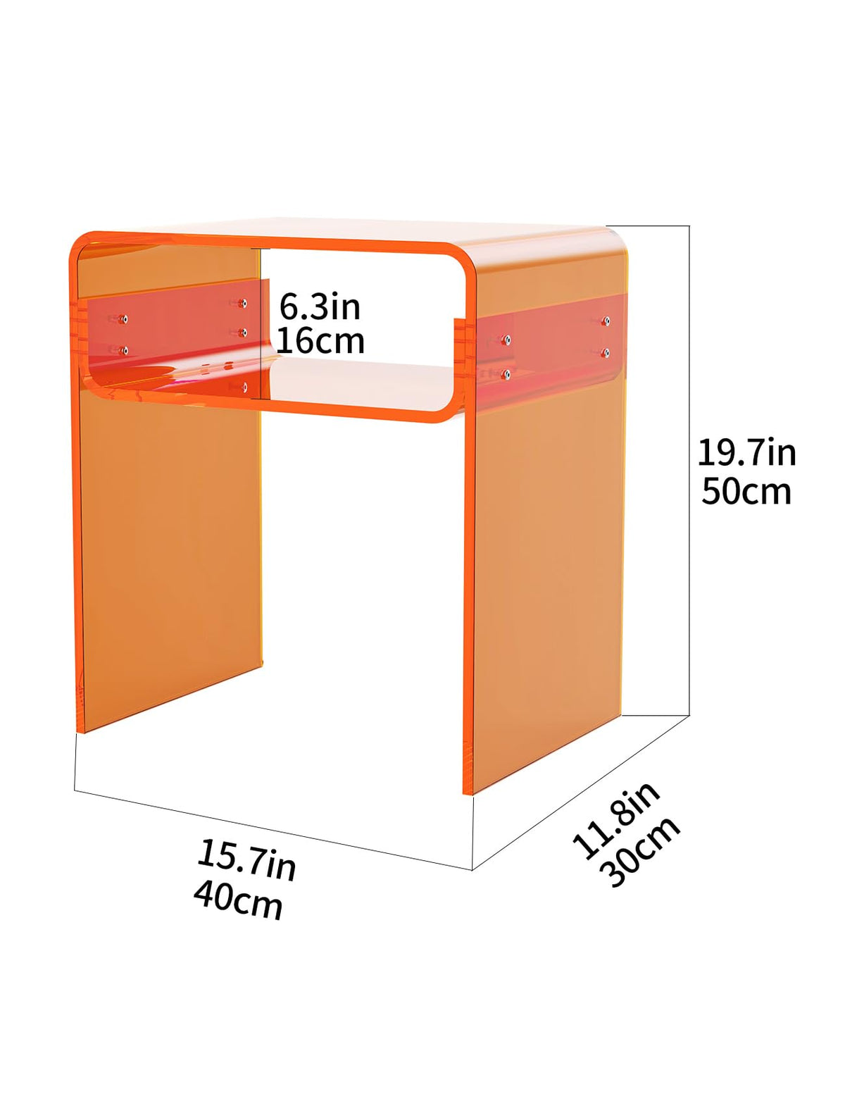 Clear Acrylic 2-Tier End Table E46592