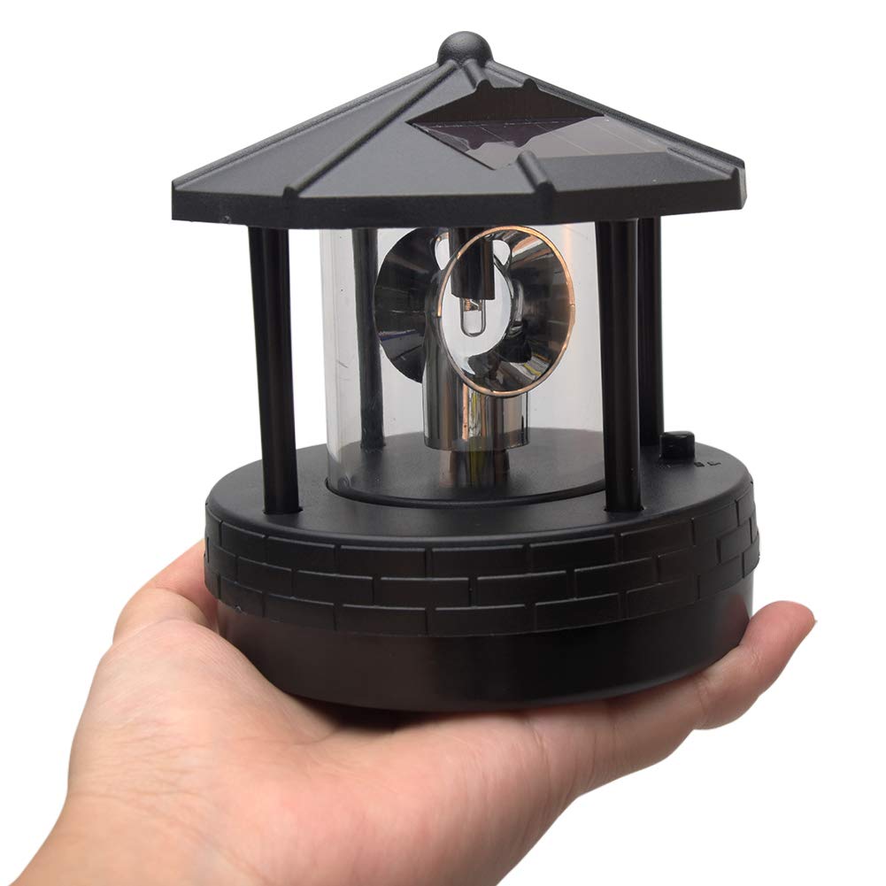 Solar Lighthouse Lamp 360° Rotatable LED IP44 Waterproof U7131