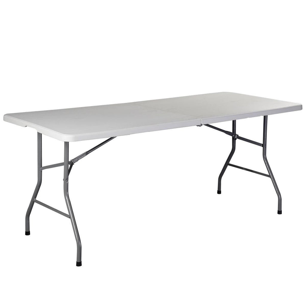6' Folding Table Portable Plastic Indoor Outdoor White C686