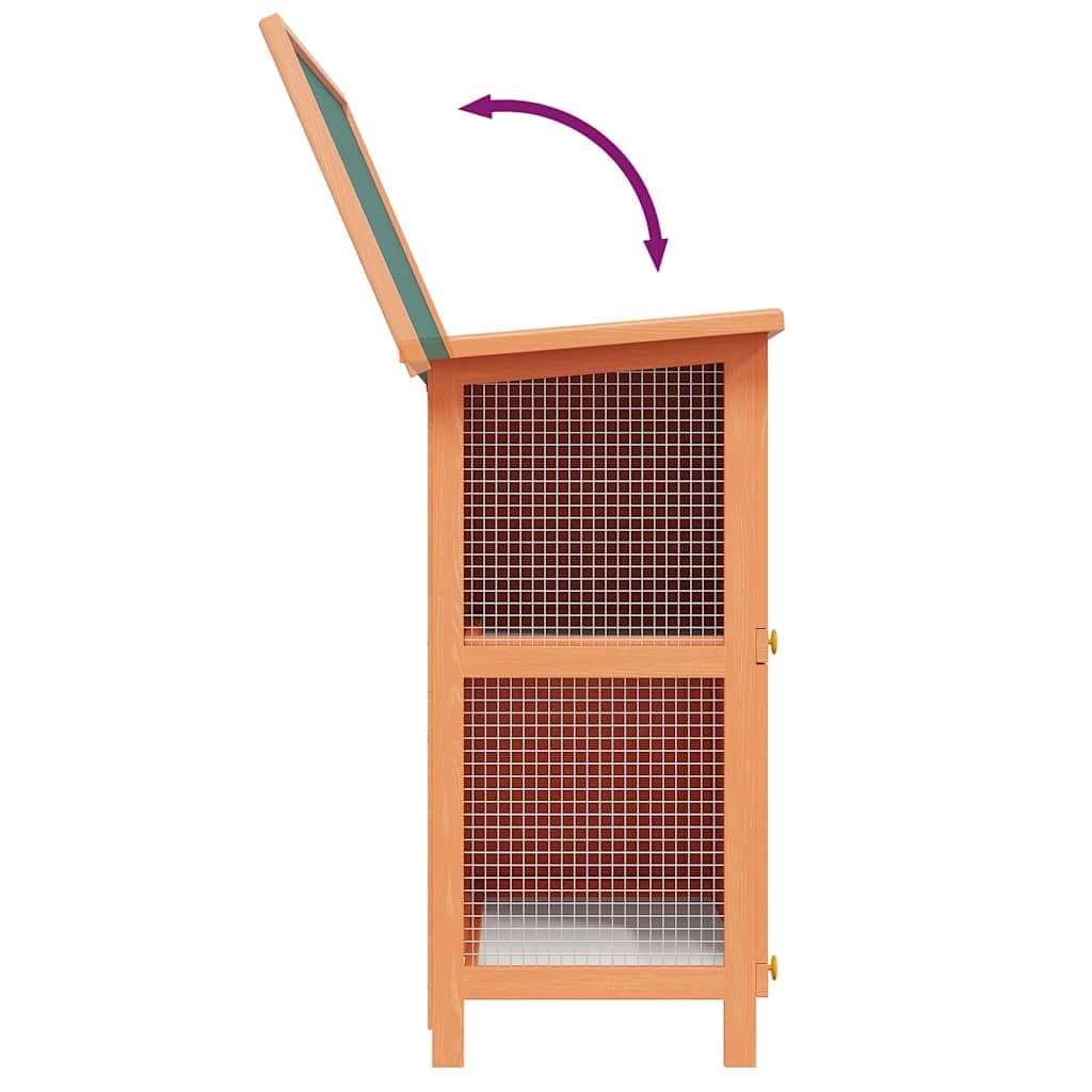 Outdoor Wooden Rabbit Hutch 2-Tier 36 Inch S760228