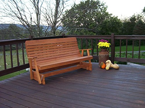 Pressure-Treated Pine Highback Patio Glider Bench H7432