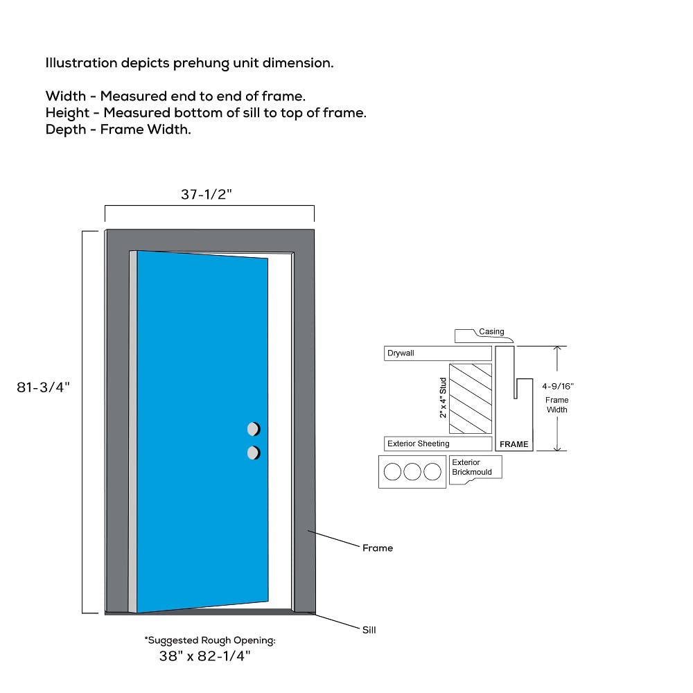 Fiberglass Smooth Primed Left Hand In-Swing Prehung Front Door Full Lite Clear Glass 36" x 80" S130