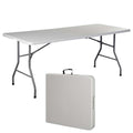 6' Folding Table Portable Plastic Indoor Outdoor White C686