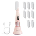 Pink Rechargeable Facial Razor with 8 Blades H4667