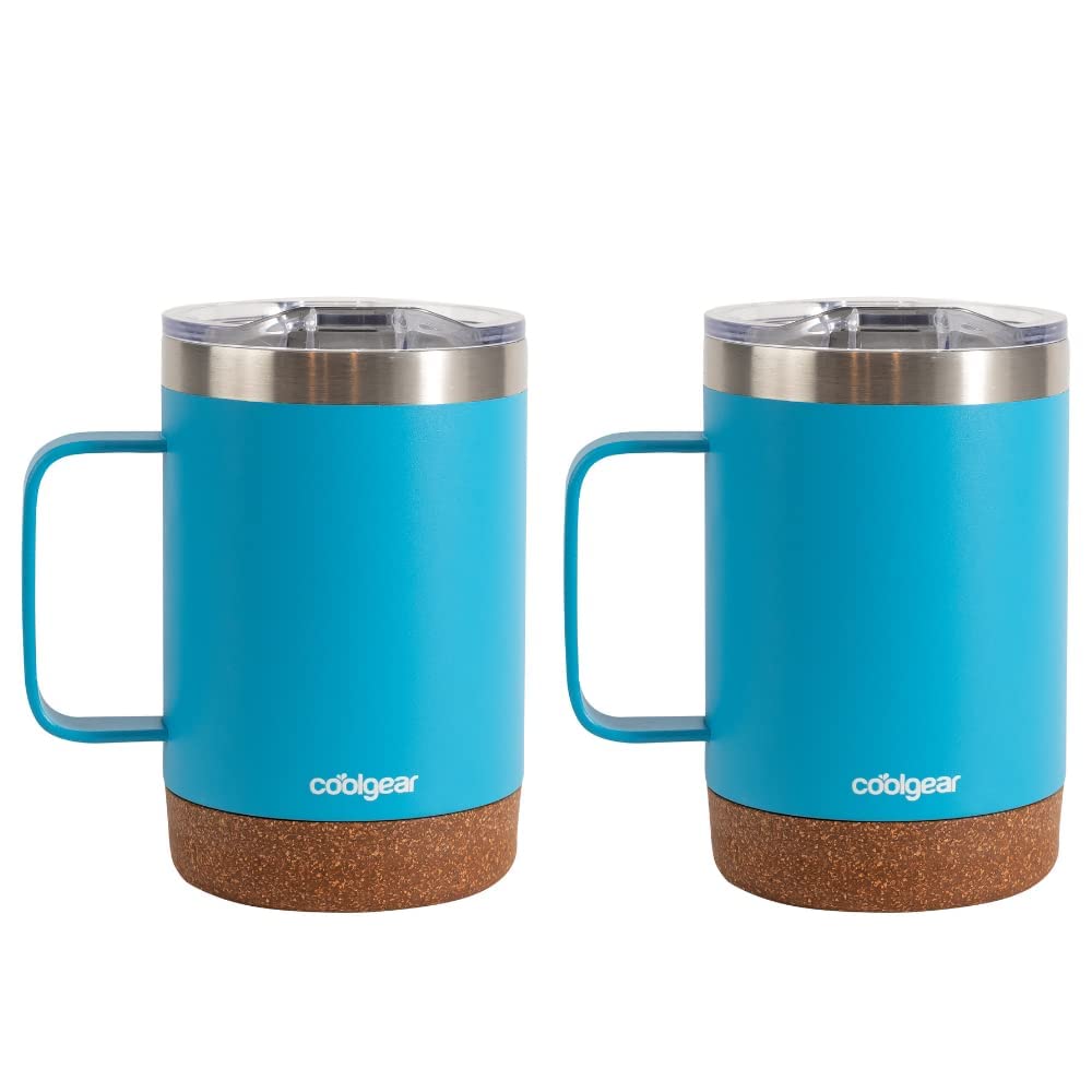 Stainless Steel Copper Lined Mug with Handle 2 Pack 16 oz L941298