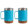 Stainless Steel Copper Lined Mug with Handle 2 Pack 16 oz L941298
