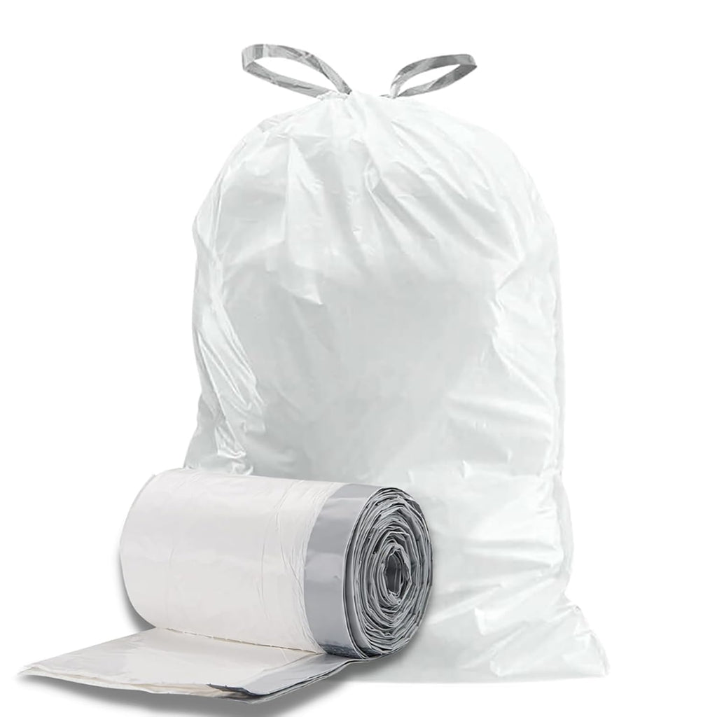 White 8-9 Gallon Drawstring Trash Bags, 100 Count C787