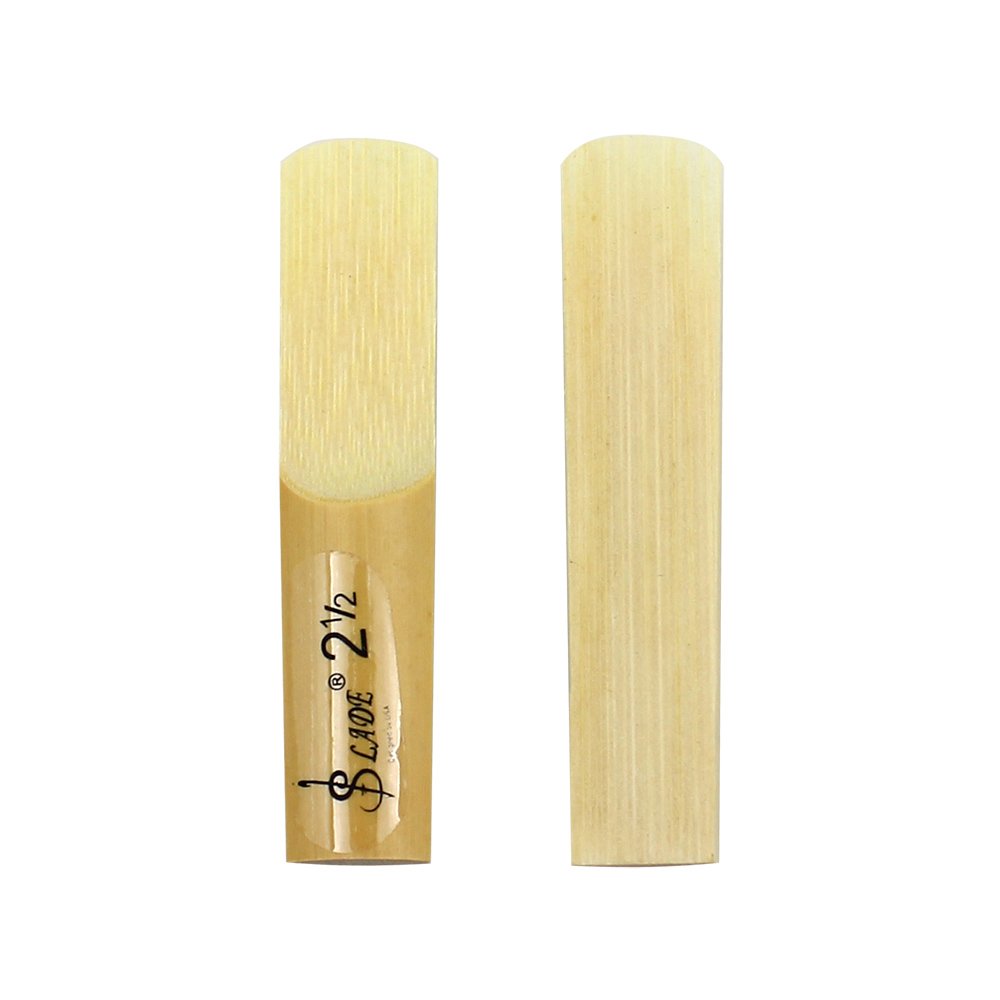 10 Pack Eb Alto Saxophone Reeds 2.5 Strength Bamboo Woodwind Reeds with Storage Case T60330