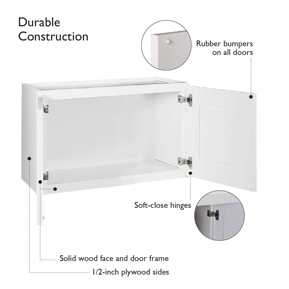White Shaker Style Bridge Cabinet R244861