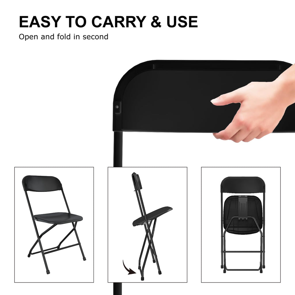 Black Folding Chairs 10 Pack X83852
