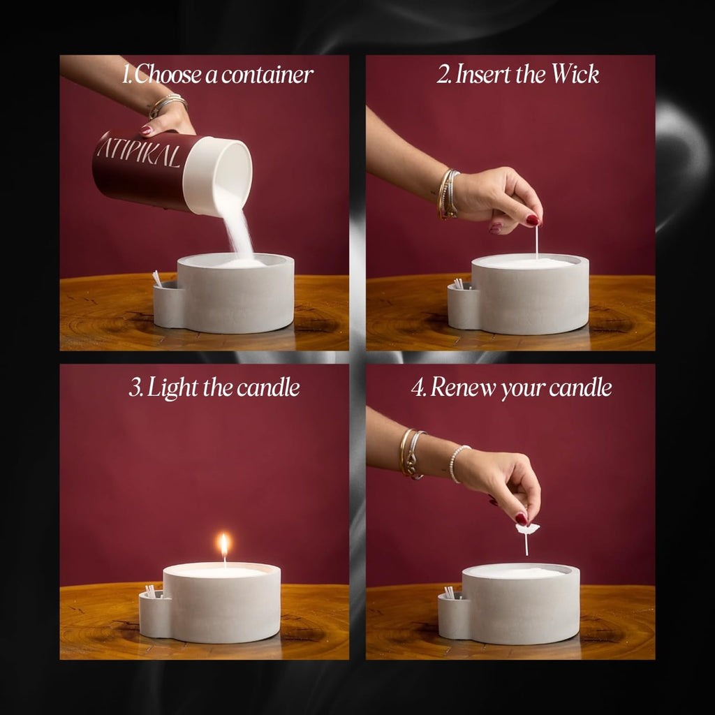 18oz Sand Pearled Candle with 30 Wicks U456