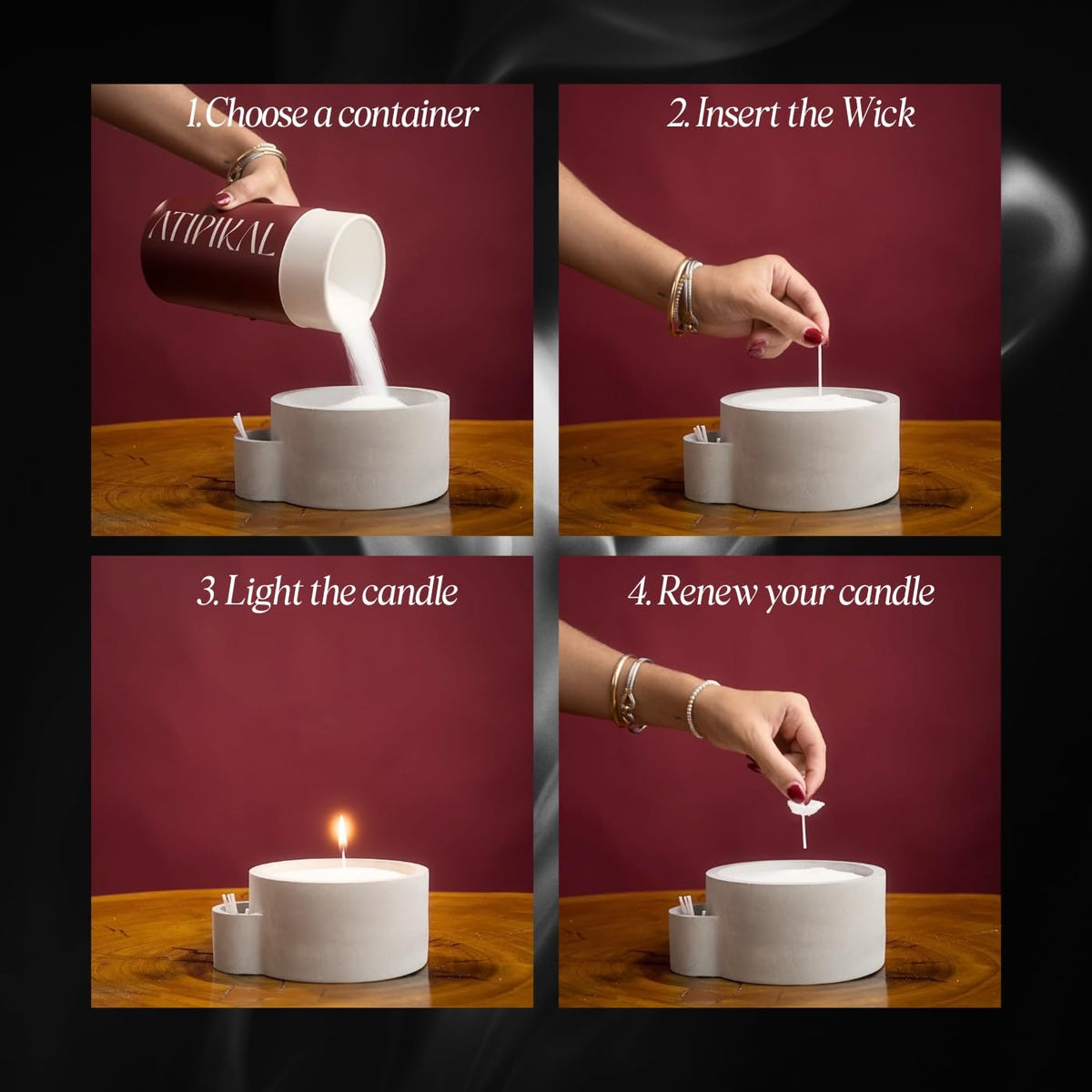 18oz Sand Pearled Candle with 30 Wicks U456