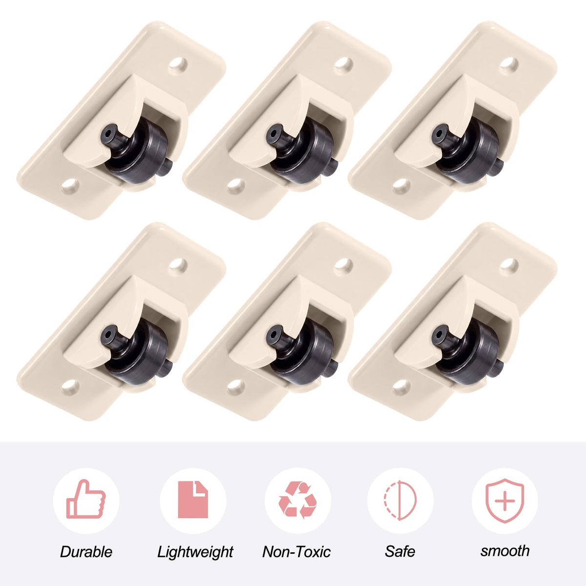 24 Pack Self Adhesive Mini Casters T905132