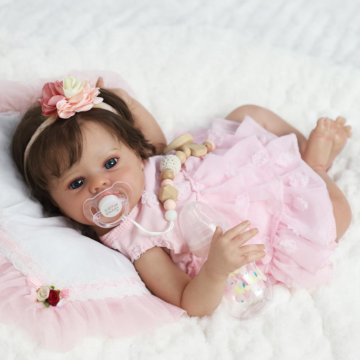 20 Inch Lifelike Reborn Baby Doll Girl with Soft Weighted Body E2827