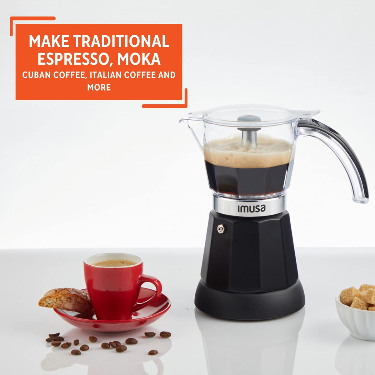 Black Electric Espresso Maker Y640