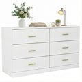 White 6 Drawer Dresser D3670