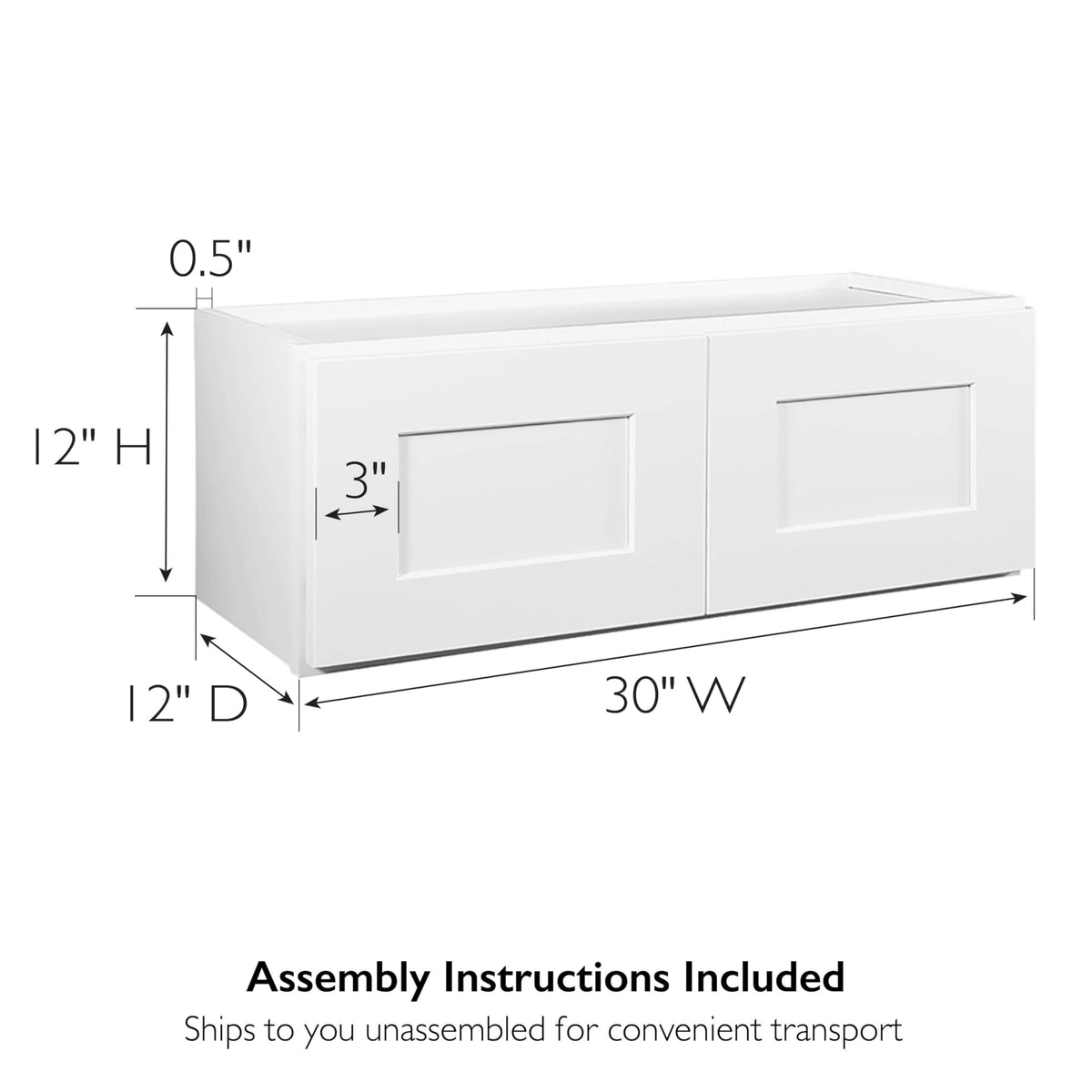White Shaker Style Bridge Cabinet R244861