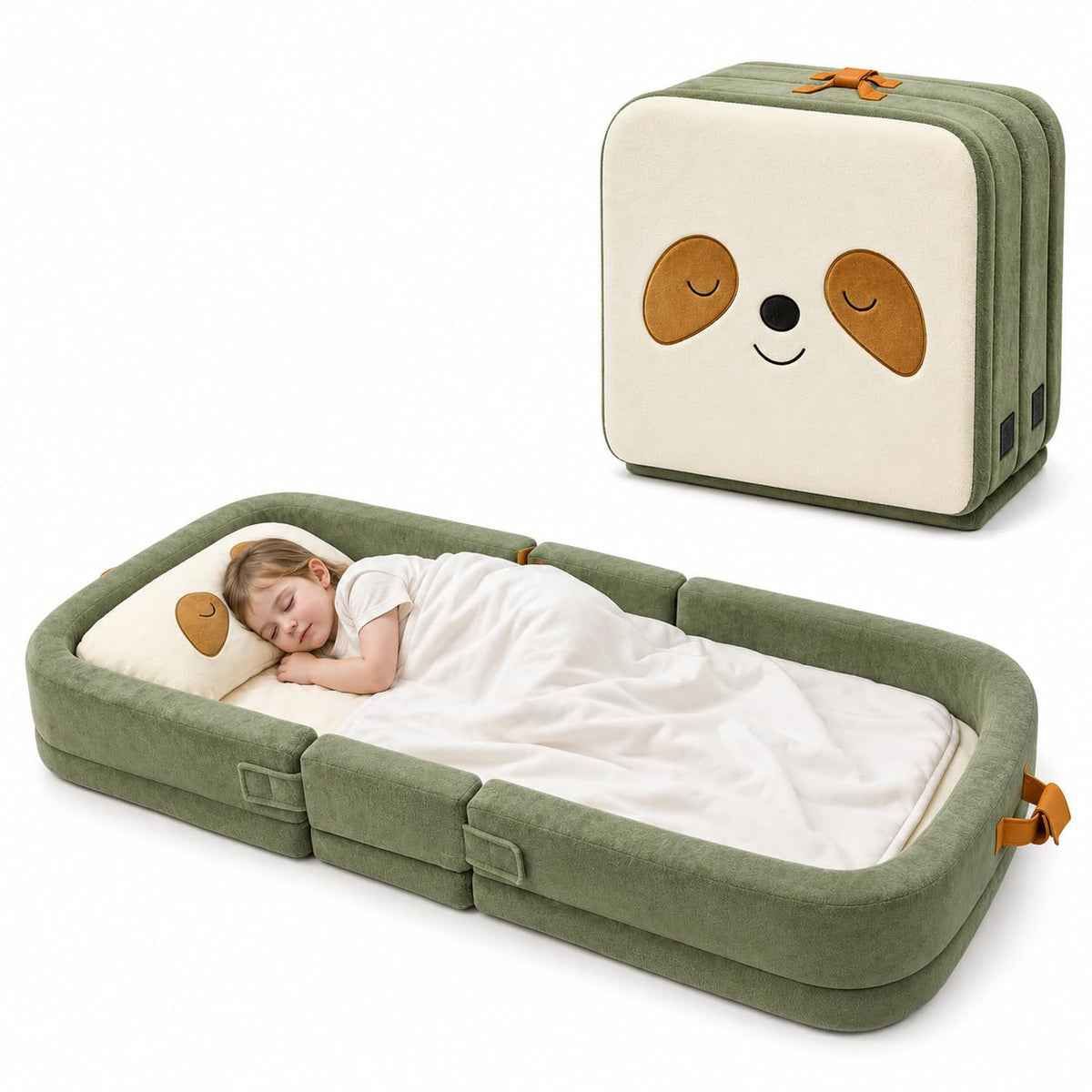 Foldable Portable Toddler Travel Bed with Pillow V63972