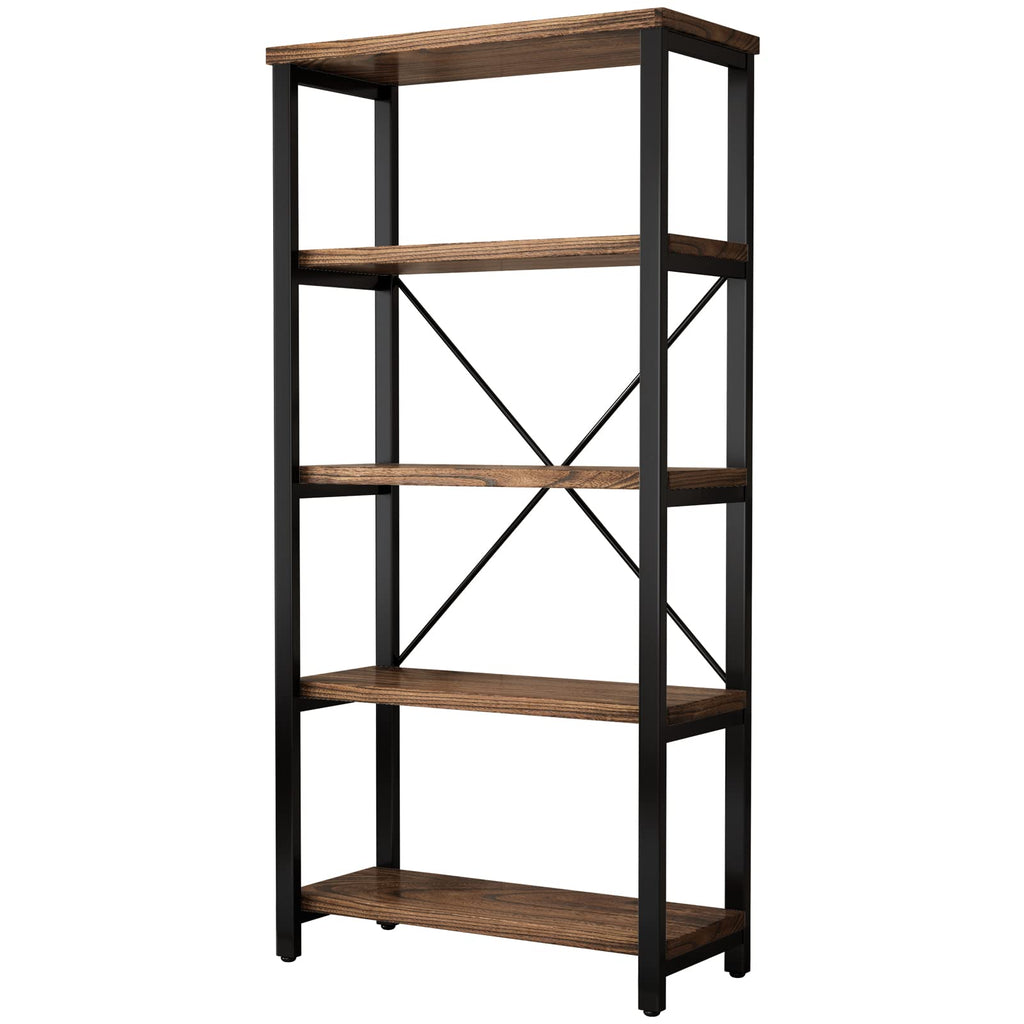 5-Tier Solid Wood Bookshelf E257650
