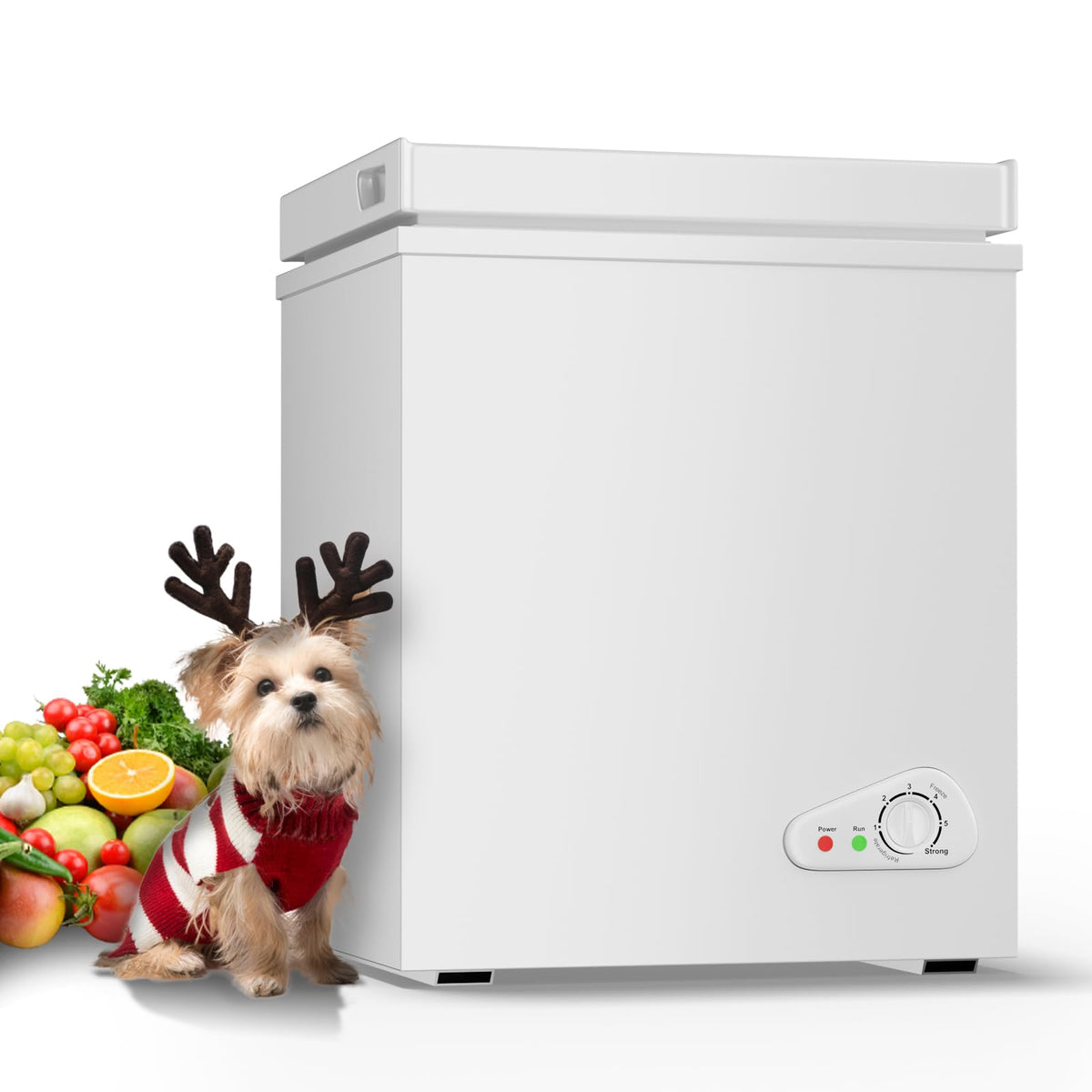 5.0 Cubic Feet White Chest Freezer A124