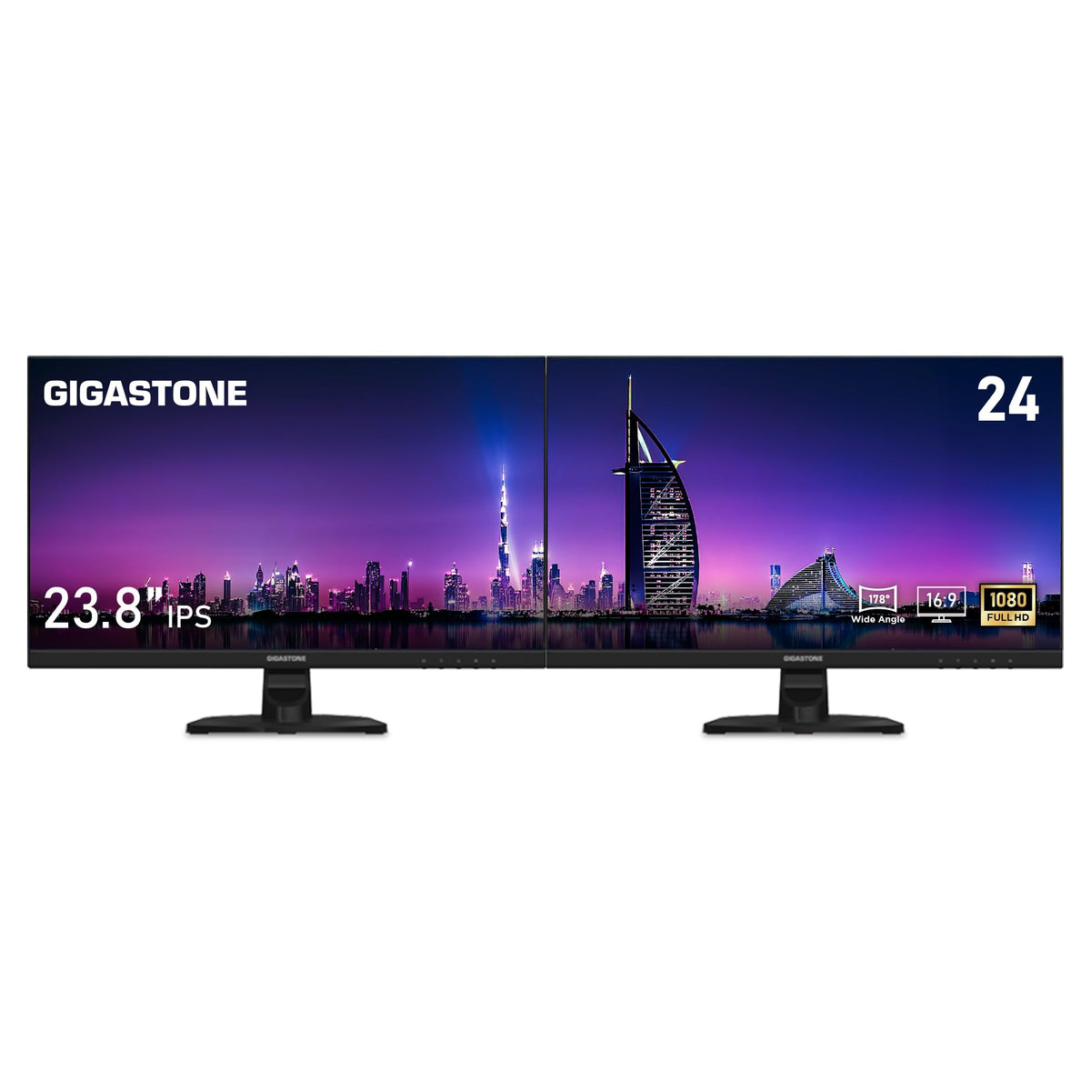 24 inch IPS LED Monitor 2-Pack 75Hz FHD Frameless Z476