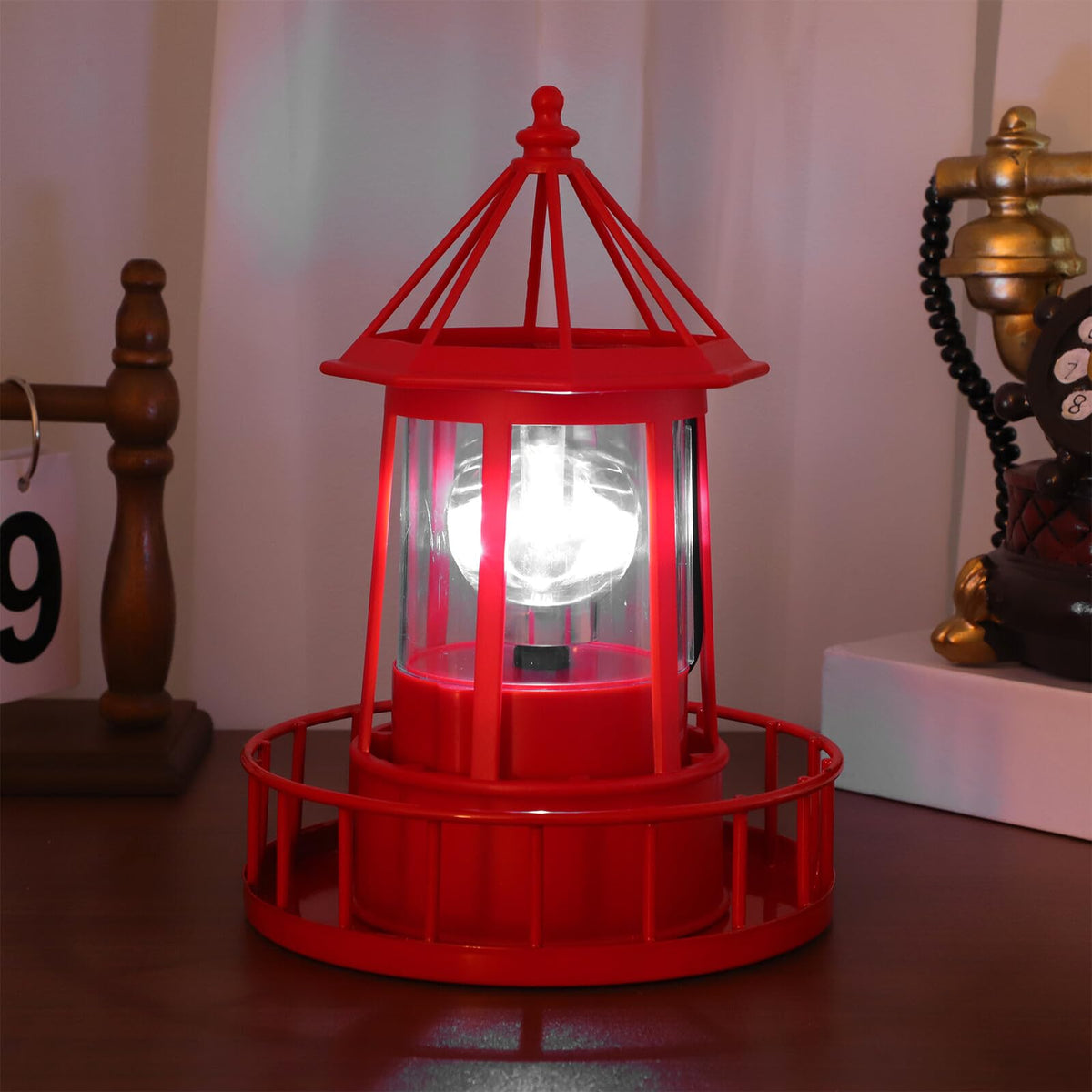 Solar Rotating Lighthouse Landscape Light V83798