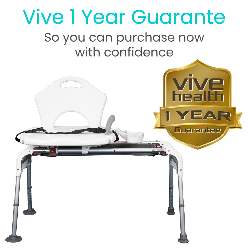 Sliding Shower Chair with Soap Tray and Safety Belt N382