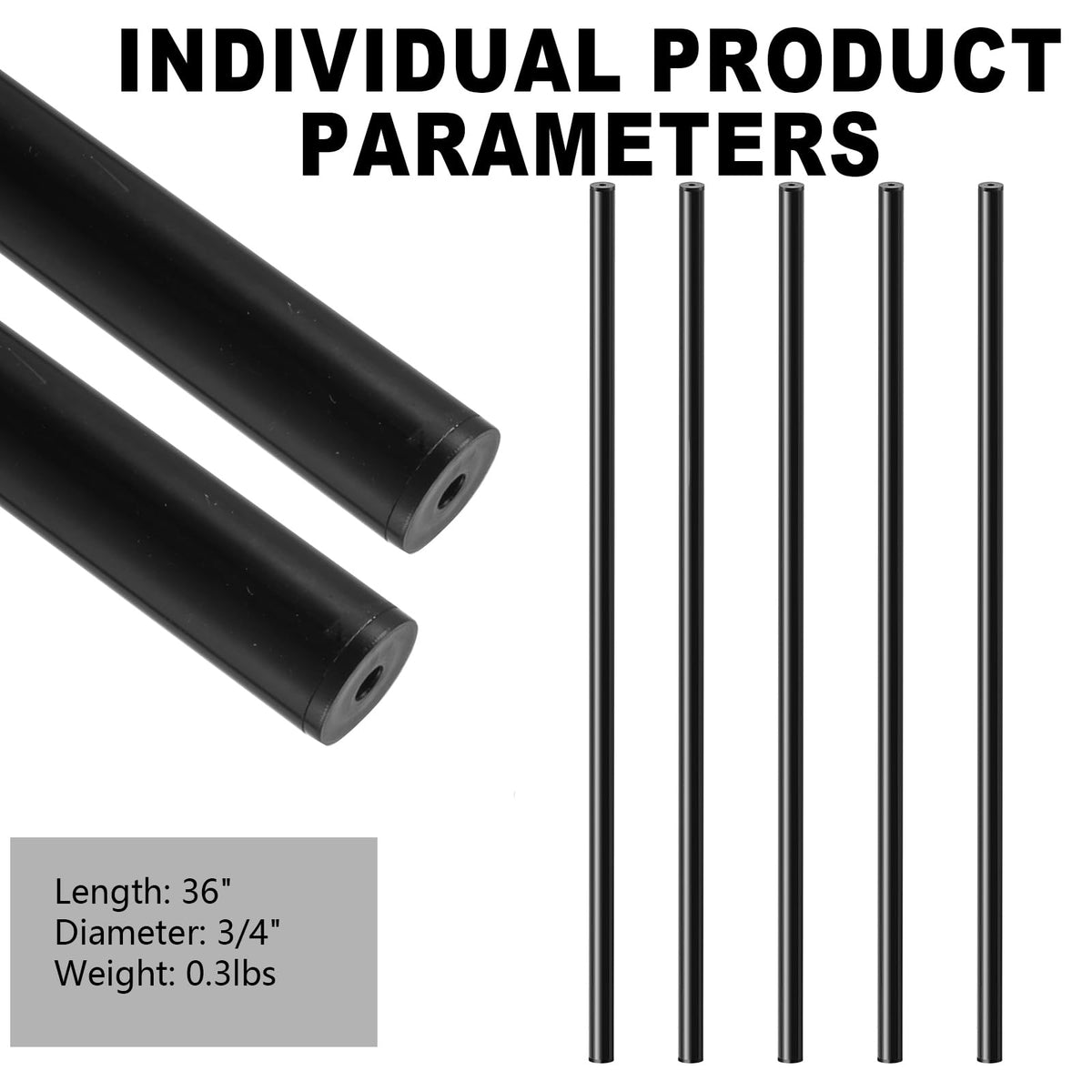 51 Pack 36" Black Aluminum Deck Balusters H699084