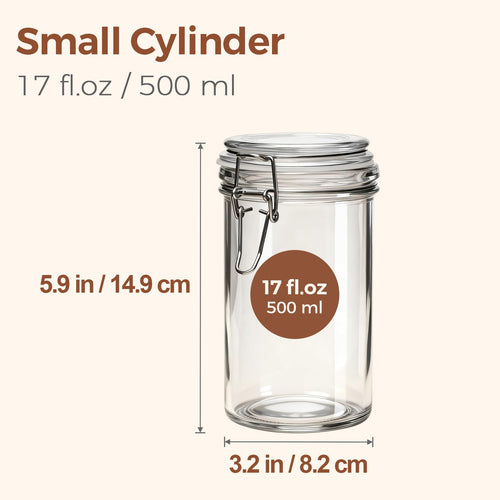 16 oz Glass Jars with Airtight Lids 6 Pack F3524