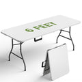 6FT White Folding Table with Steel Legs T780