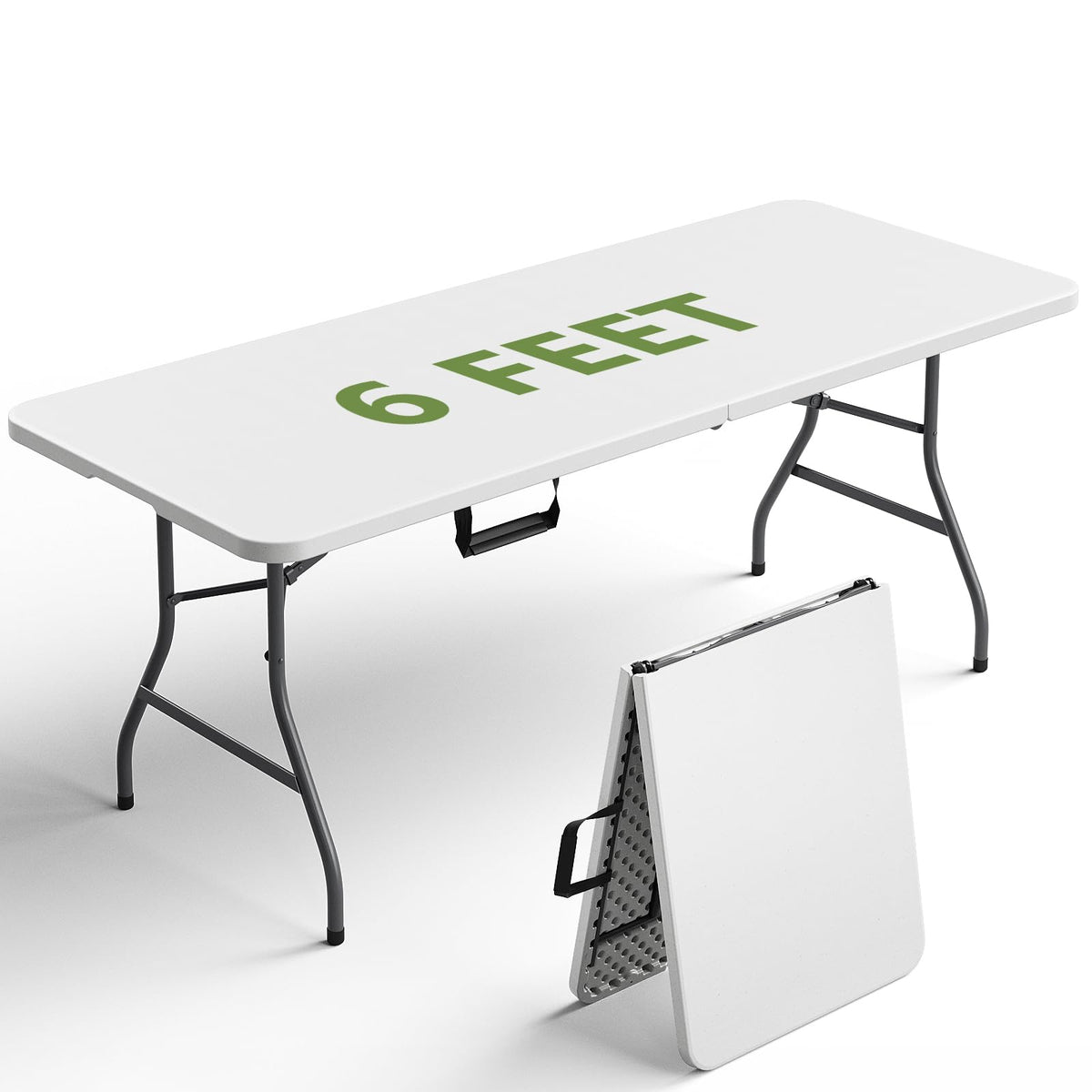 6FT White Folding Table with Steel Legs T780