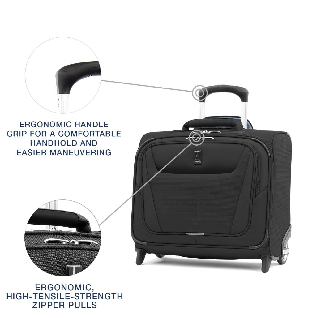 Softside Rolling Underseat Tote, Black, 14-Inch F68393