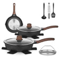 12 Pc Nonstick Deep Frying Pan Cookware Set N418117