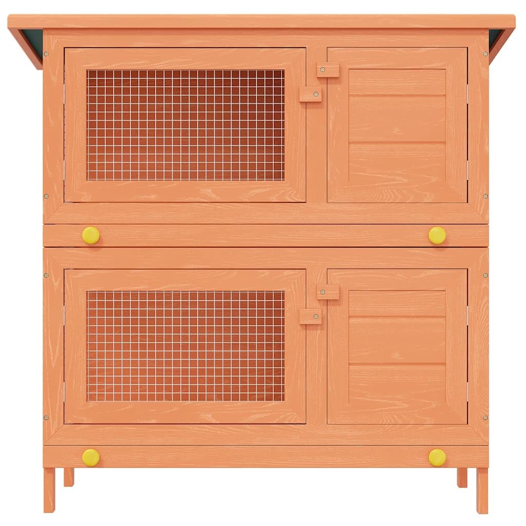 Outdoor Wooden Rabbit Hutch 2-Tier 36 Inch S760228