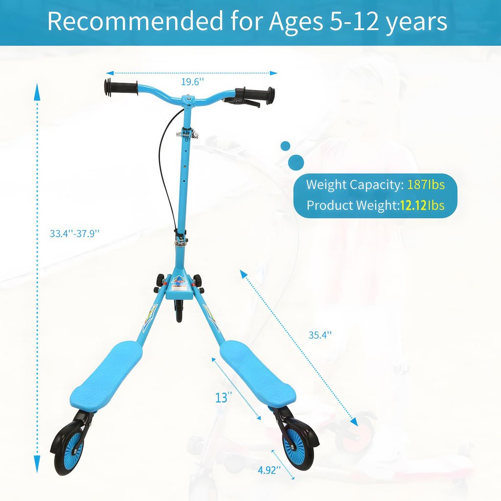 3 Wheels Drifting Scooter with Adjustable Height & Foldable J9700