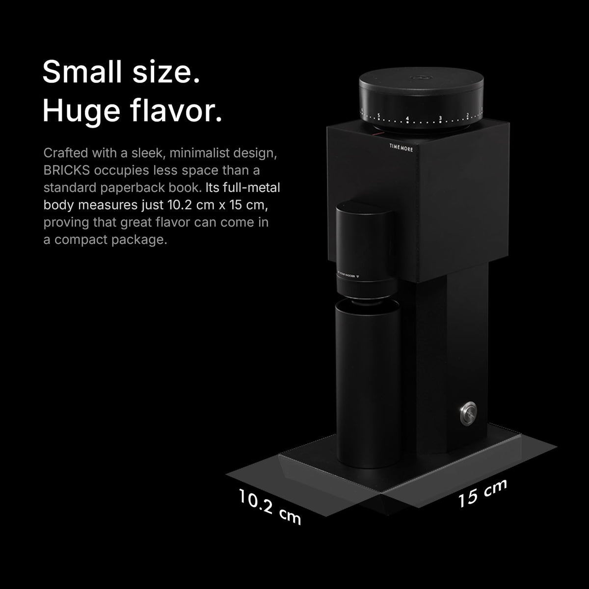 Electric Coffee Grinder 150 Adjustable Settings Stainless Steel Black S600117