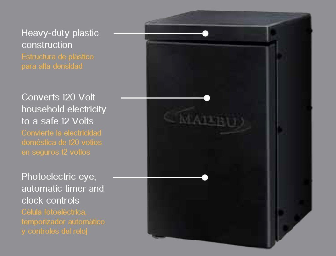200-Watt Transformer with Timer and Sunlight Sensor for Low Voltage Landscape Lighting G64088