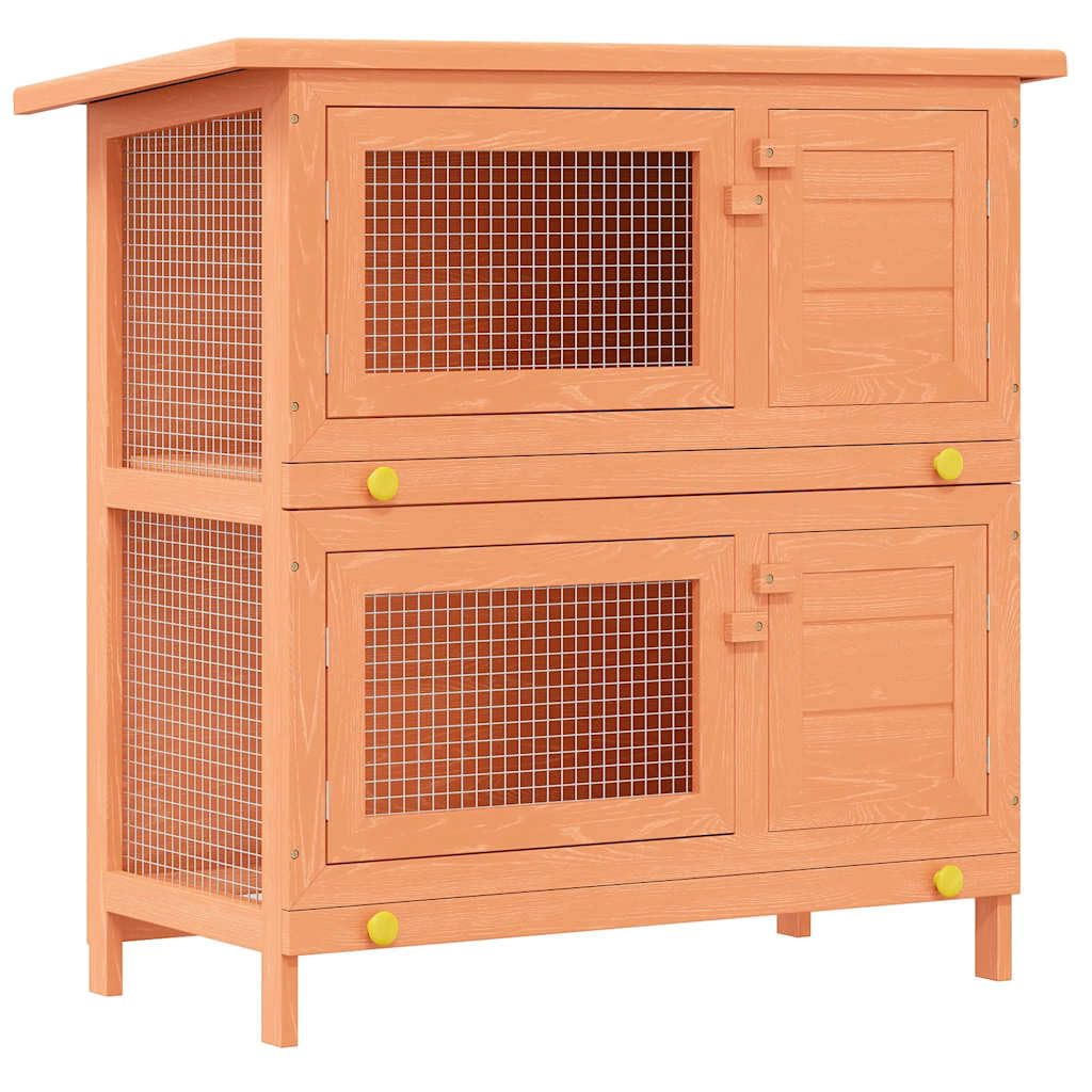 Outdoor Wooden Rabbit Hutch 2-Tier 36 Inch S760228