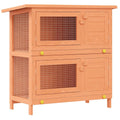 Outdoor Wooden Rabbit Hutch 2-Tier 36 Inch S760228