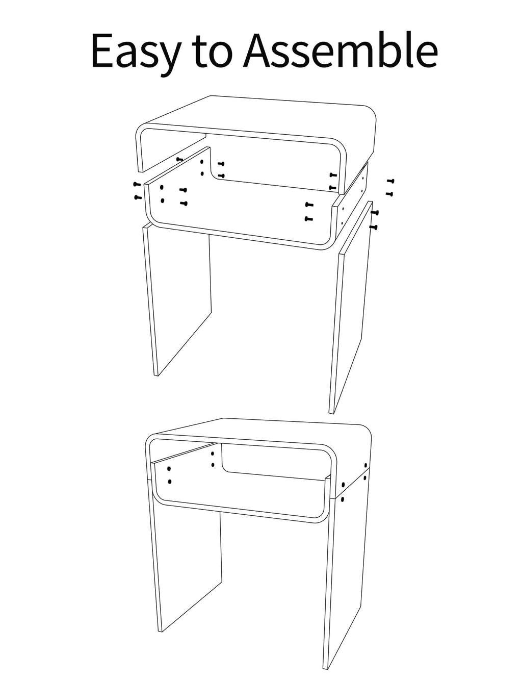 Clear Acrylic 2-Tier End Table E46592