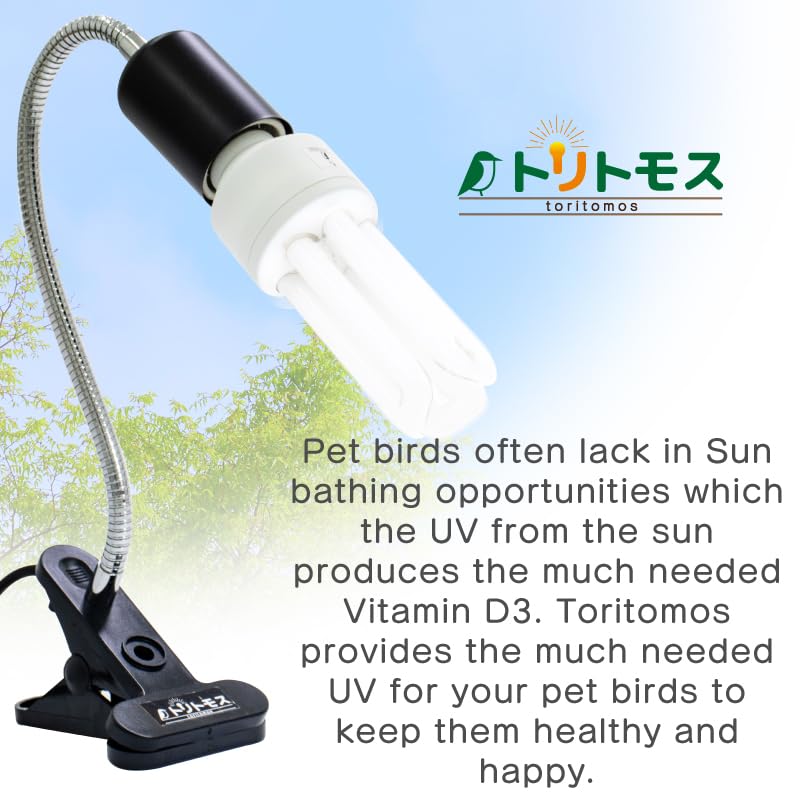 Bird Cage UVB Light Combo Kit 2.4% UVB UVA 20W Compact Fluorescent Bulb S592778