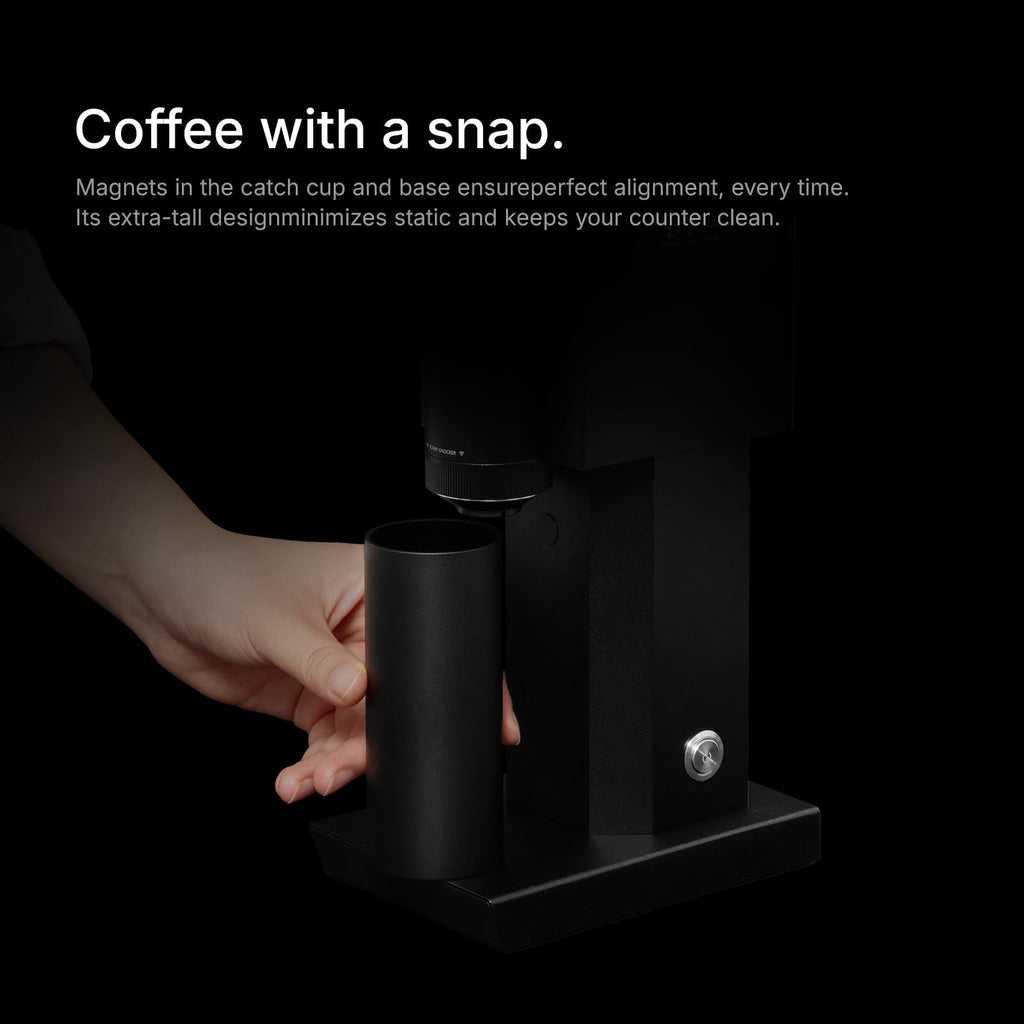 Electric Coffee Grinder 150 Adjustable Settings Stainless Steel Black S600117