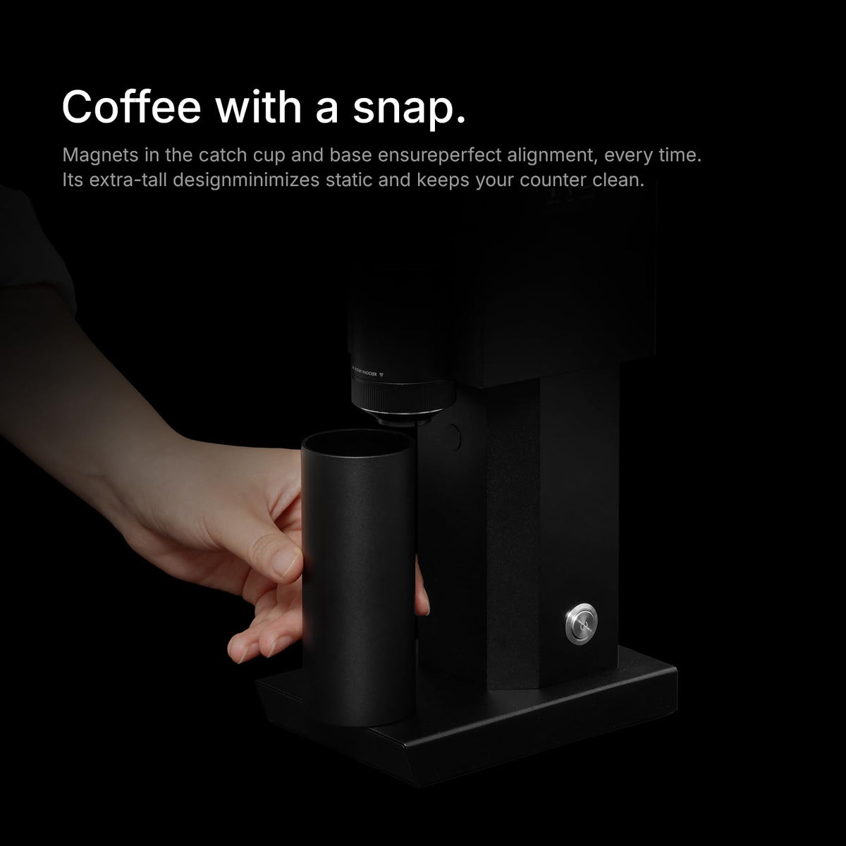 Electric Coffee Grinder 150 Adjustable Settings Stainless Steel Black S600117