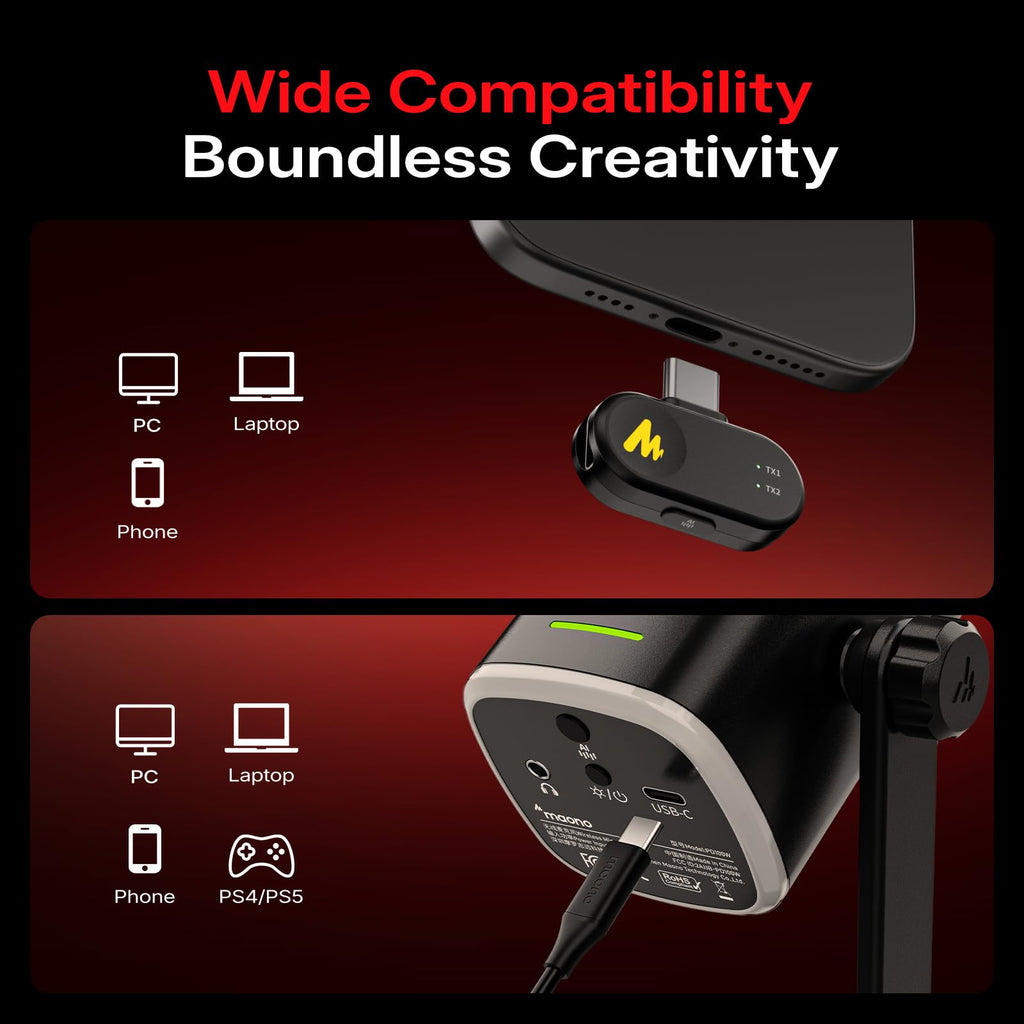 Wireless Microphone with USB-C/Lightning Receiver M6425