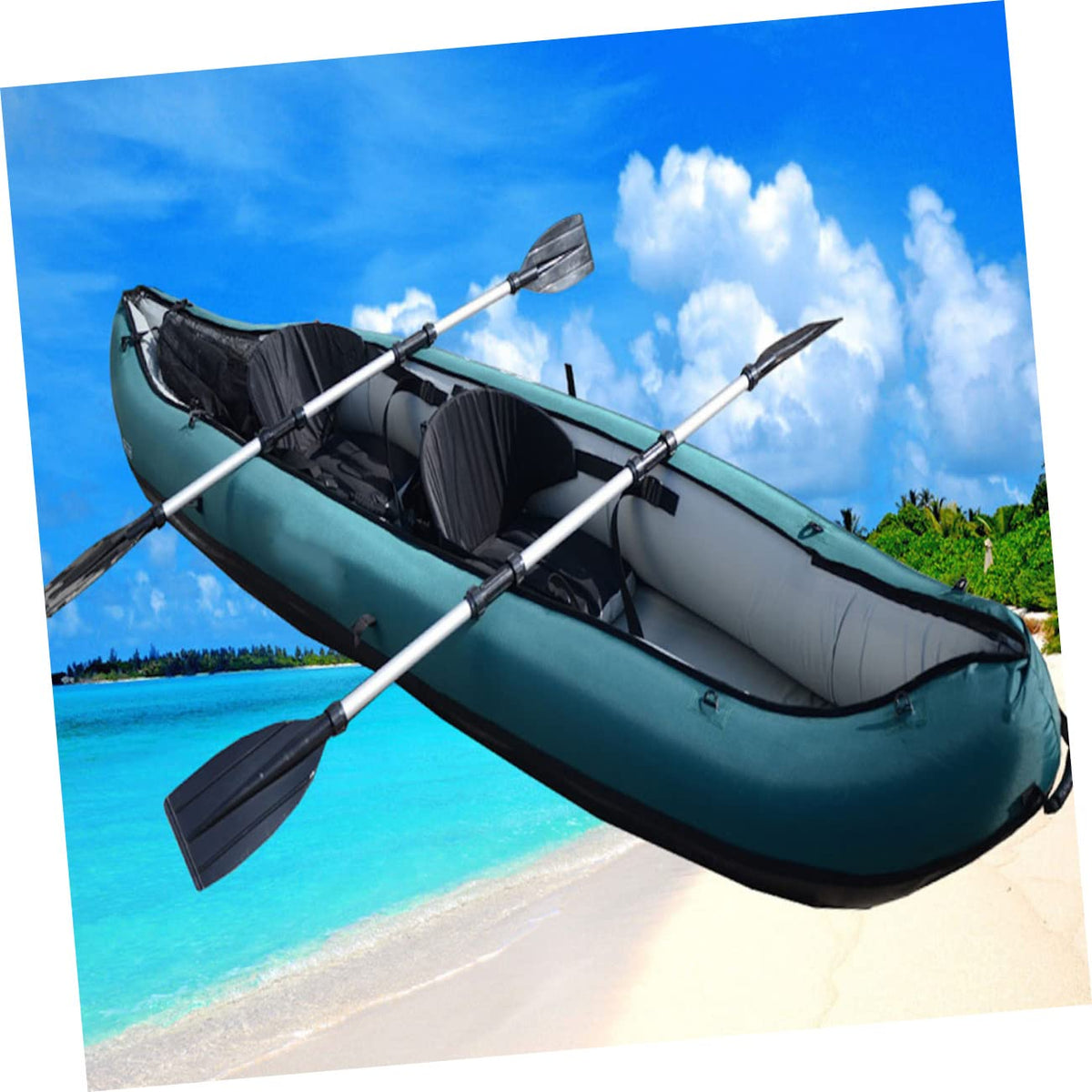 2pcs Aluminum Alloy Telescopic Kayak Paddles J103