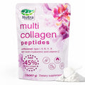 Multi Collagen Peptides Powder, 2LB Type I II III V X Unflavored L81362