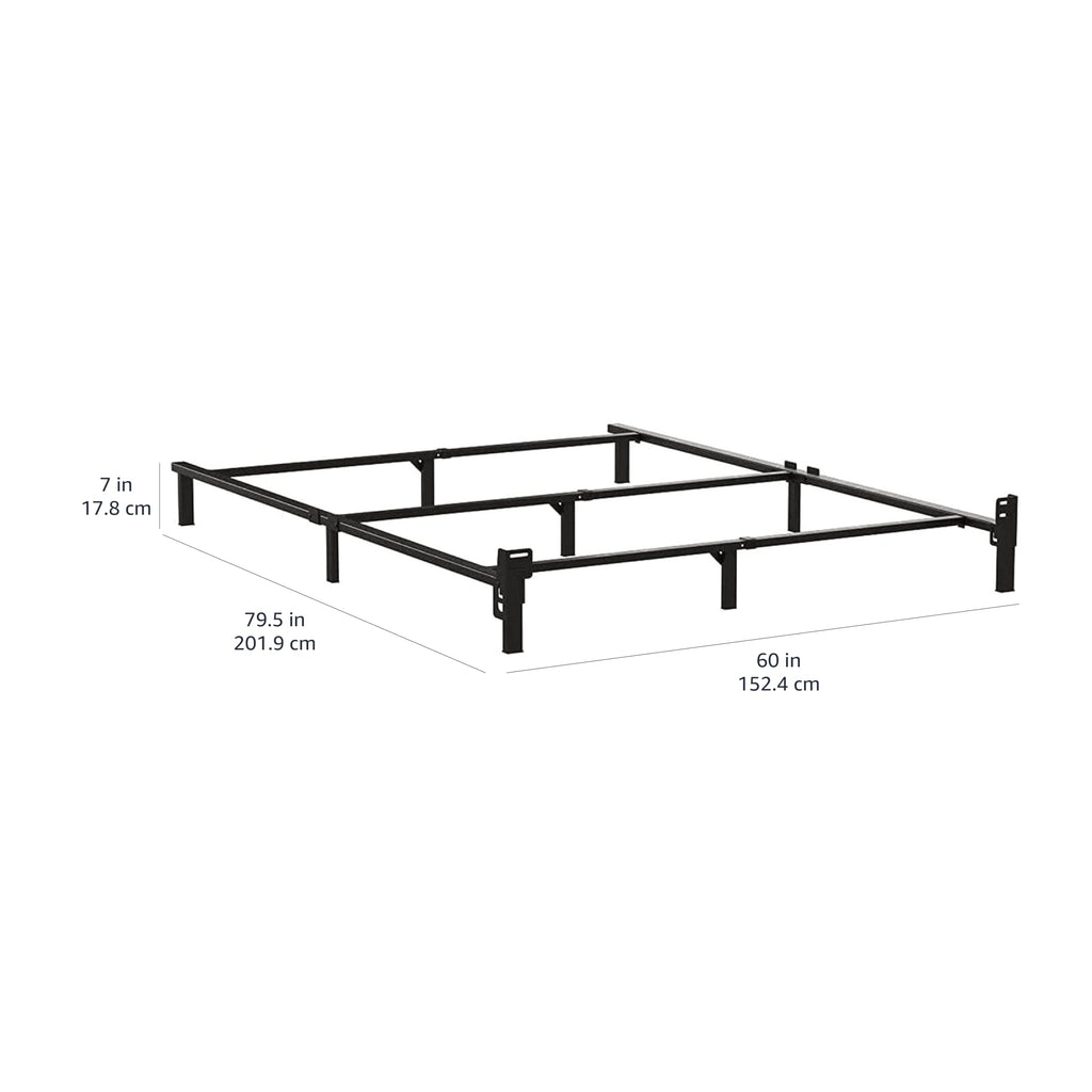 Queen Size Black Metal Bed Frame E60203