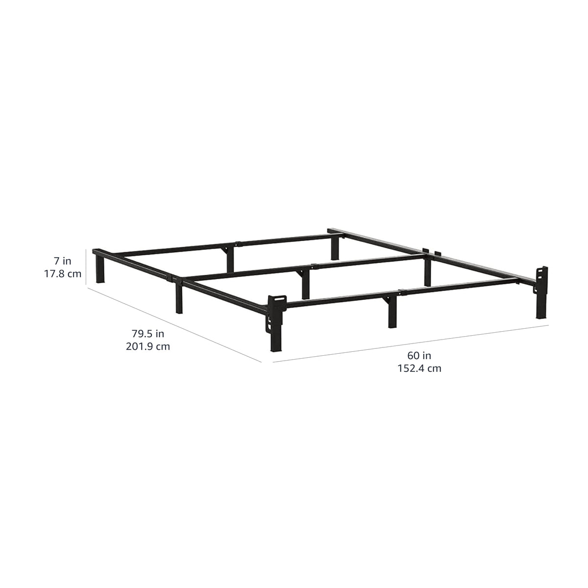 Queen Size Black Metal Bed Frame E60203